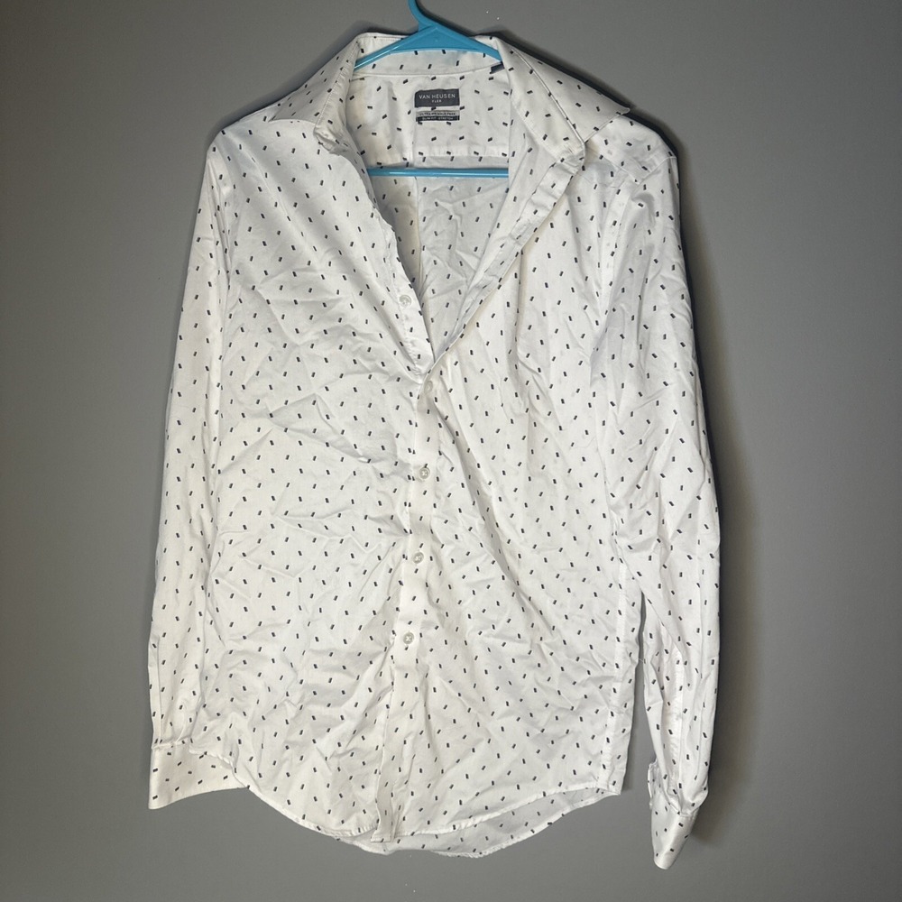 Van Heusen Flex Small Men's Long Sleeve Button Up Shirt - Picture 1 of 7